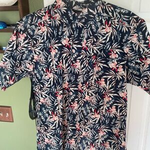 Ariat Men's Western Navy Floral Button Down Shirt